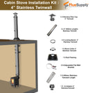Cabin Installation Kit : 4" Stainless Twinwall