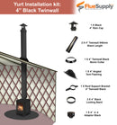 Yurt Installation Kit 4" Twinwall Black