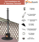 Yurt Installation Kit 4" Twinwall Stainless