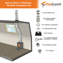 Narrow Boat / Canal Boat Installation Kit - 4" Stainless Twinwall