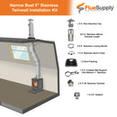 Narrow Boat / Canal Boat Installation Kit - 5" Stainless Twinwall
