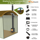 Shepherds Hut Installation Kit : 4" Black Twinwall