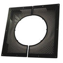 Vented Firestop Plate 6" 2 piece Black