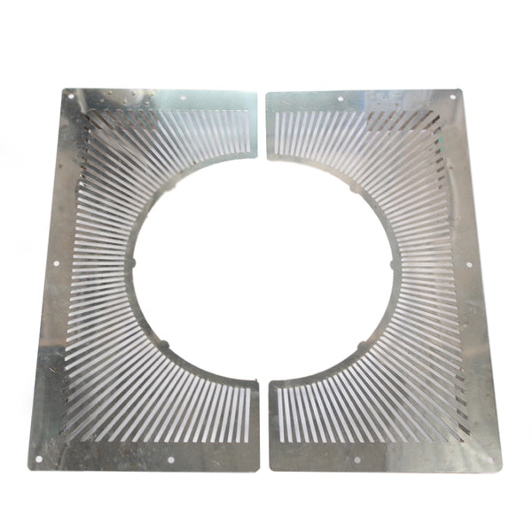 Vented Firestop Plate 6" 2 Piece Stainless