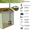 Shepherds Hut Installation Kit : 4" Stainless  Twinwall