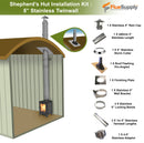 Shepherds Hut Installation Kit : 5" Stainless Twinwall
